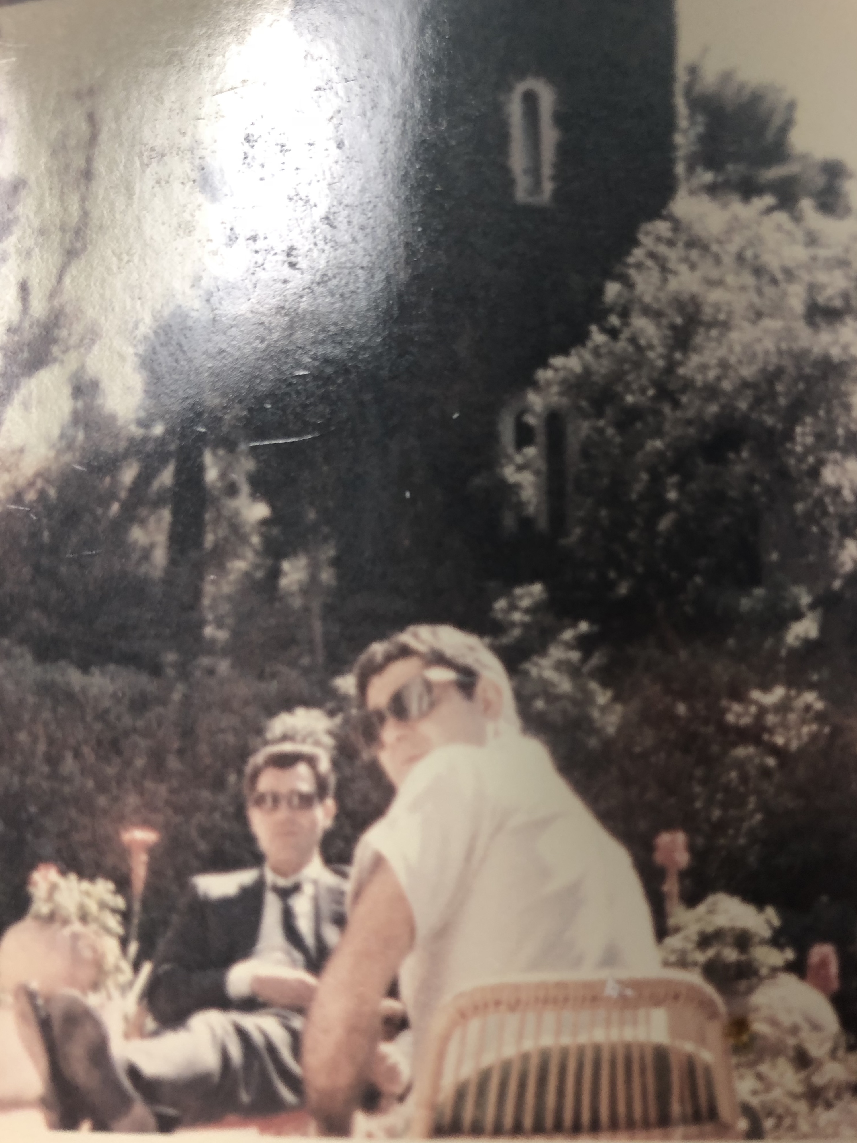 Robert dining outdoors in France
