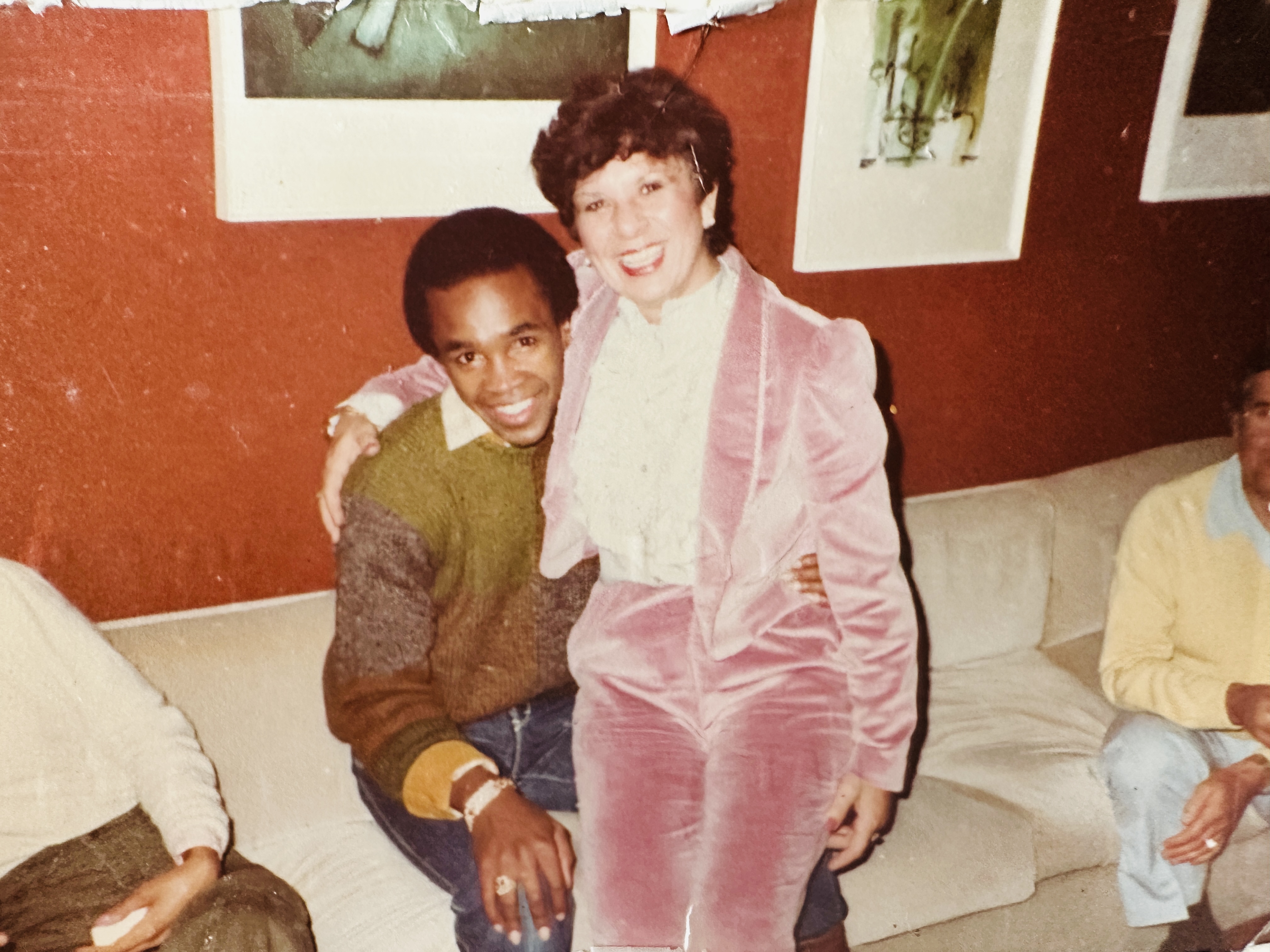 Madeleine with Sugar Ray Leonard, San Remo, Italy