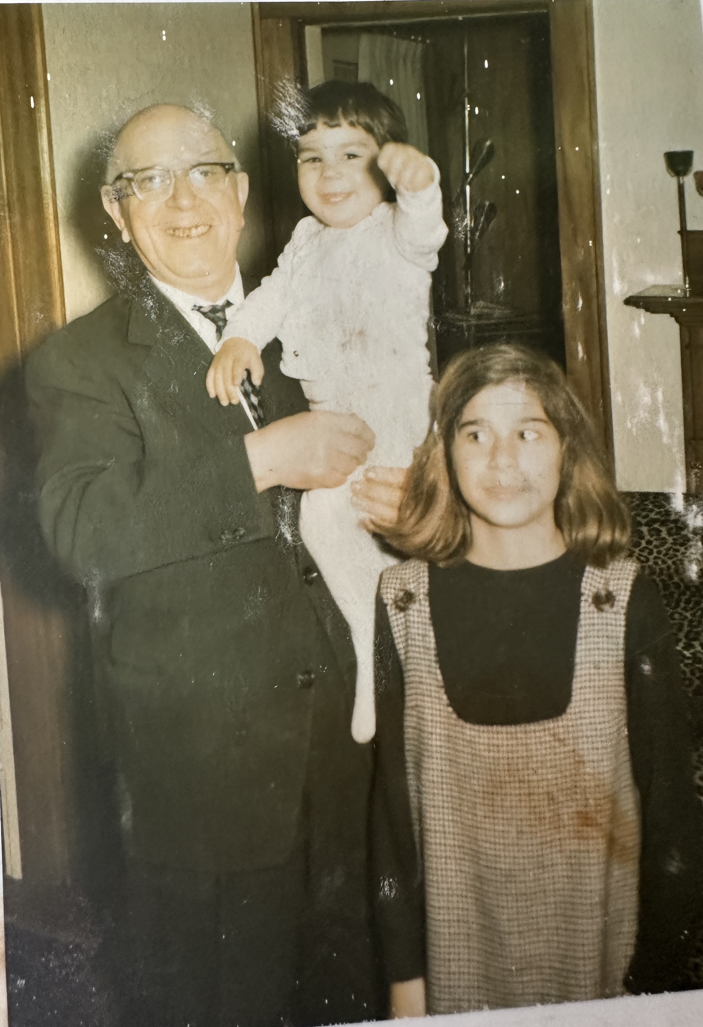 Author David Mardirosian with grandfather Avedis Seferian and sister Andrea