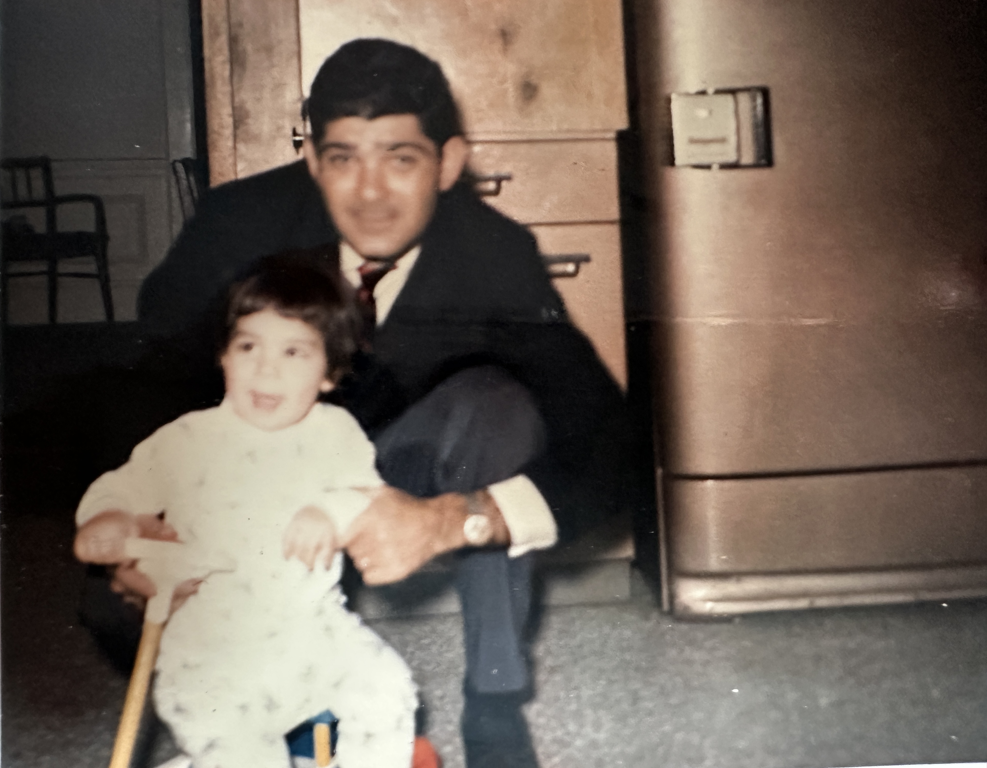 Young Robert with baby David