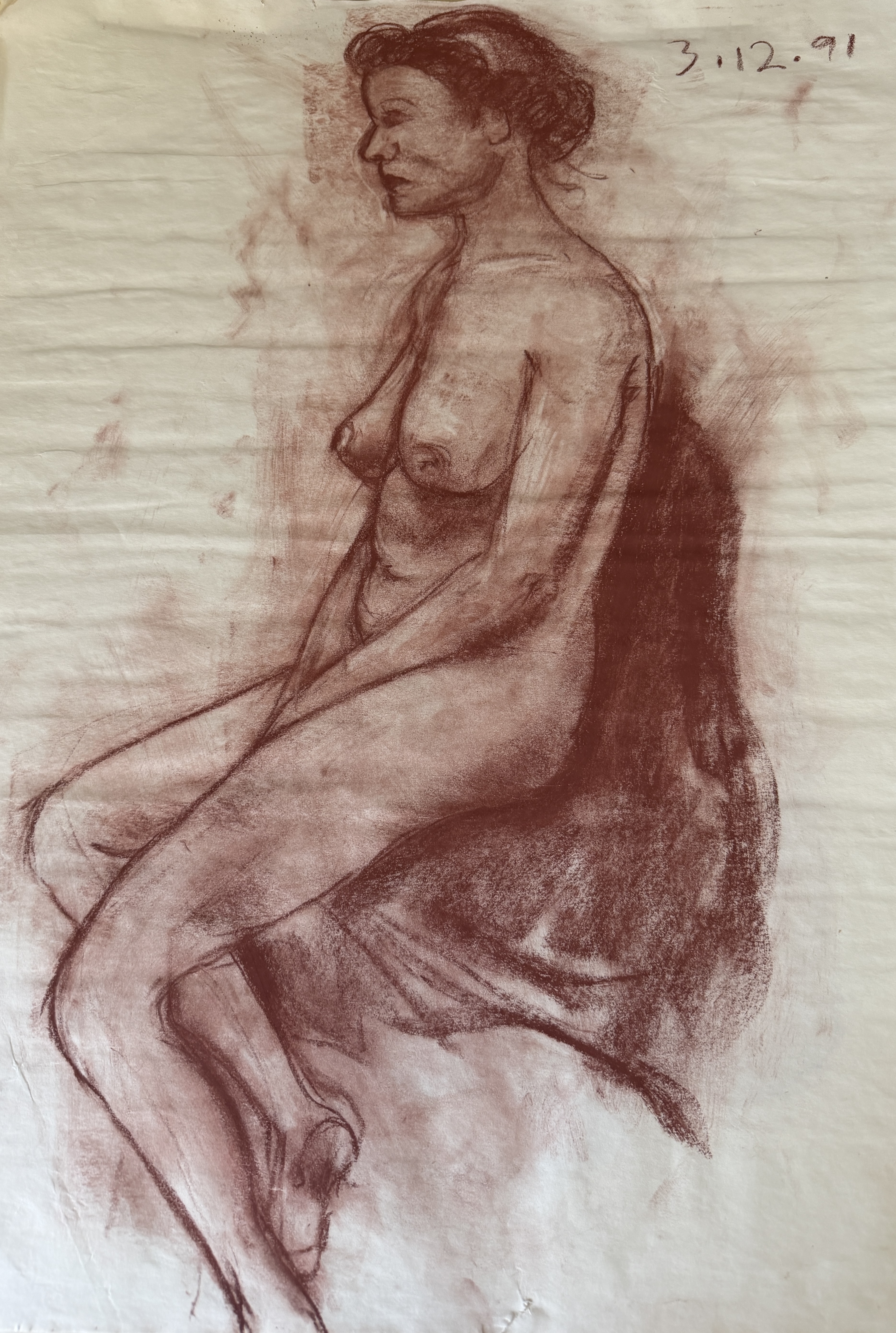 Romard — Nude figure study, Museum School, Boston