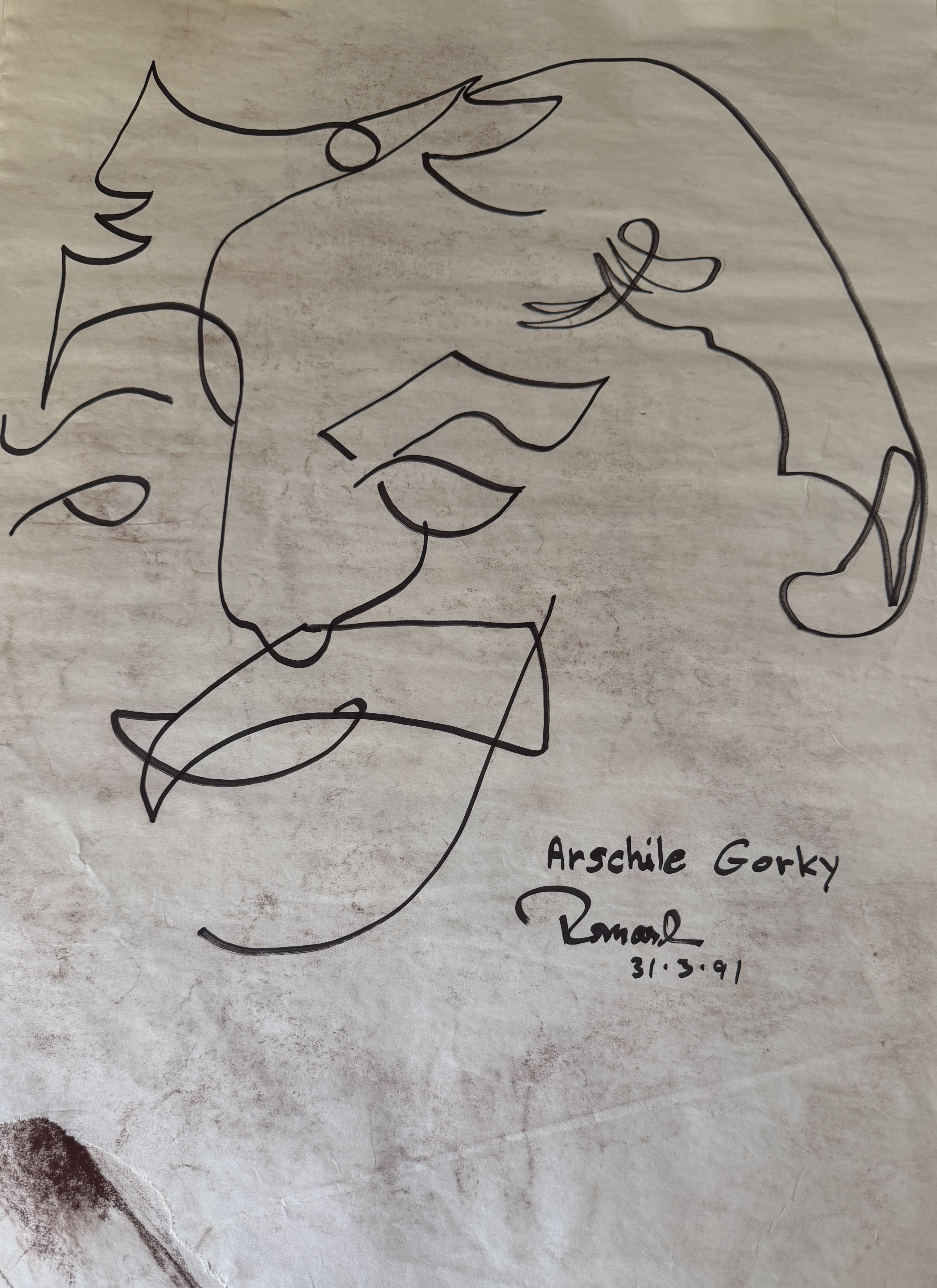 Romard — Line drawing of Arshile Gorky