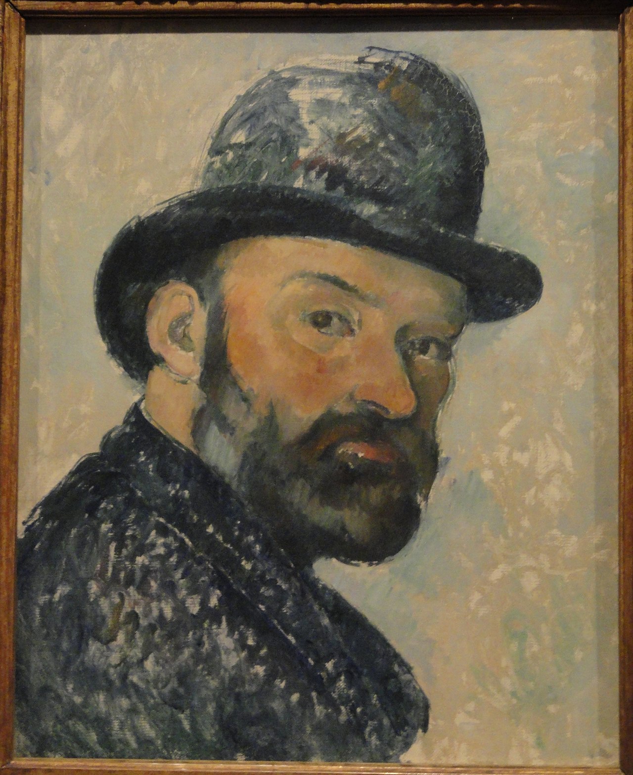 Paul Cézanne — Self-Portrait with Bowler Hat, 1883–1887