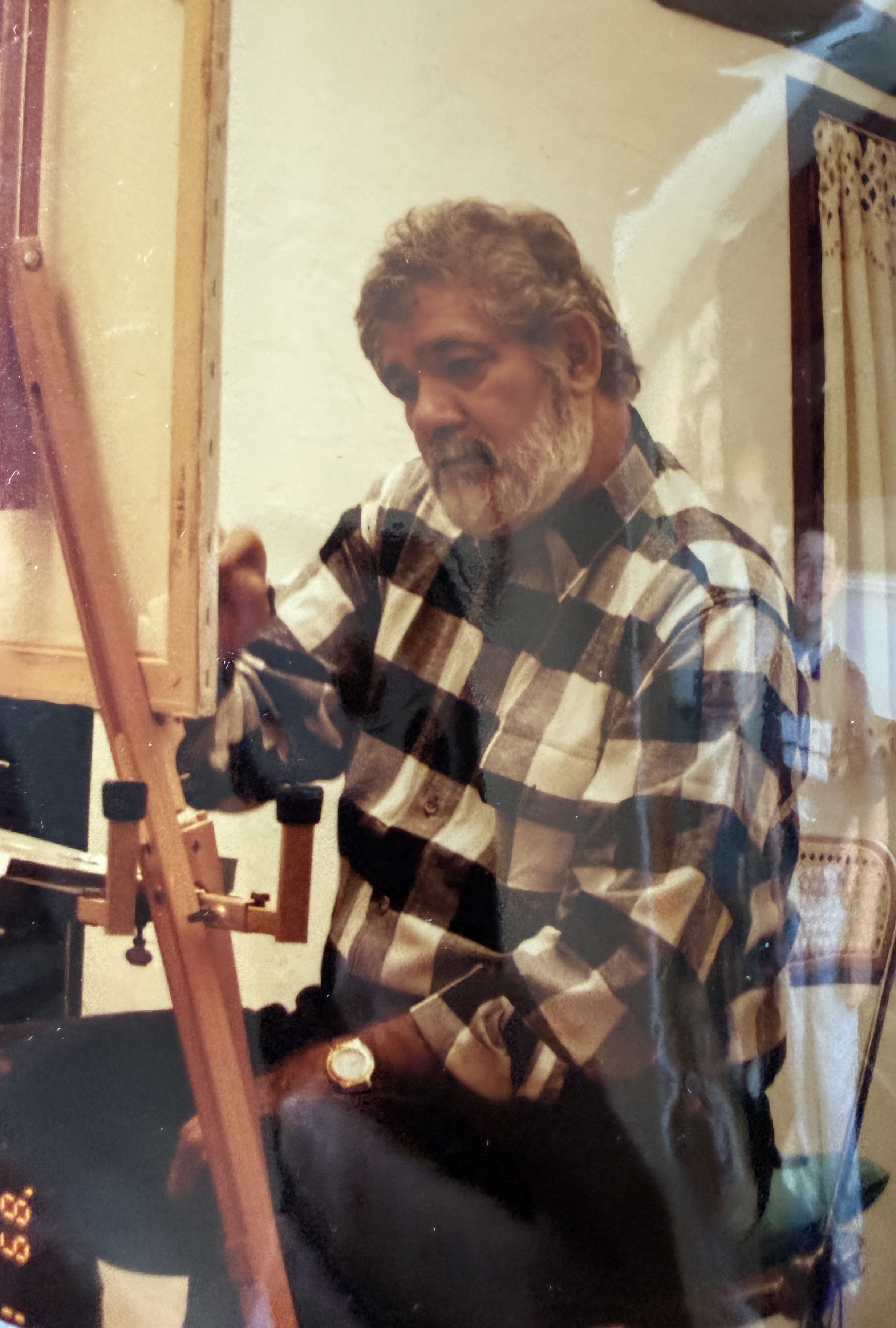 Romard at work at his easel